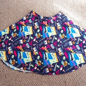 Knee length linen aline skirt